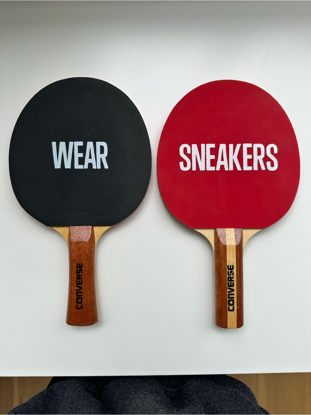 Converse x Champion Sports - Table Tennis Paddles x2 (Pair) – Black & Red